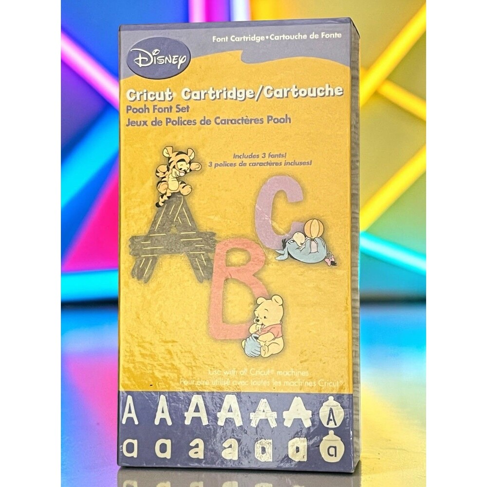 Cricut Font Cartridge Disney Pooh Tigger Eeyore Piglet ABC Alphabet Font Set